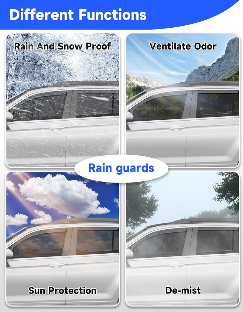 Breejoy in-Channel Rain Guards Fit for Volkswagen Tiguan 2018-2024 Window Rain Guards Visors Vent Visors Window Deflector Vent Shades Car Accessories -4 pcs - Image 4